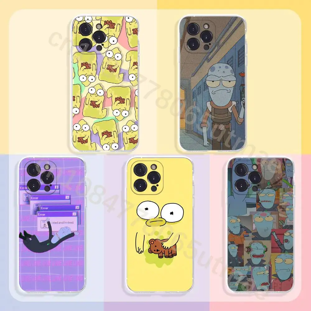 Чехол для телефона S-Solar O-Opposites Alien для iPhone 11, 12, 13, 14, 15, 16, 17, Plus, Pro, Max, Plus, прозрачная накладка