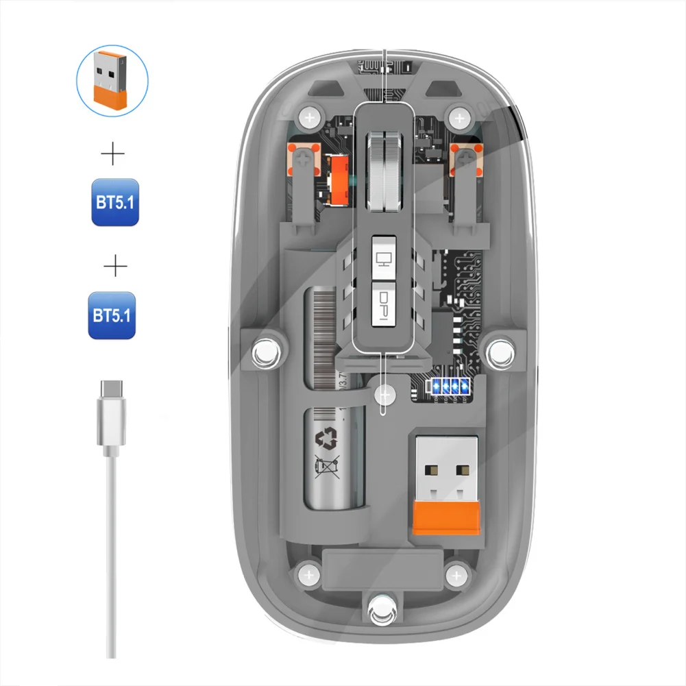 

M233 Wireless Computer Mouse Rechargeable Desktop Mouse With USB Receiver Built-in 500mah Lithium Battery 1600DPI