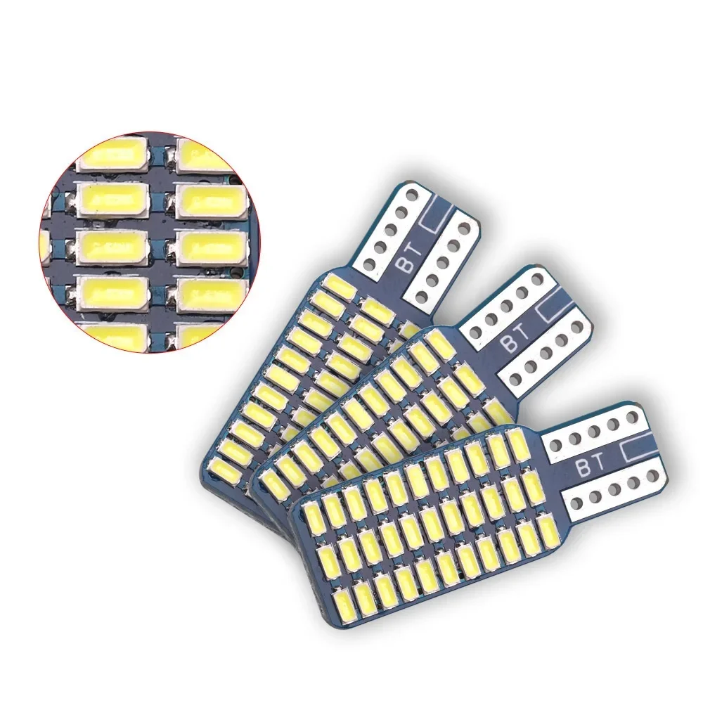 10X CanBus Error Free T10 W5W Car Led Warm White IceBlue Color Width Lamp License Plate Light Bulbs Auto Door Lamps For Car 12V