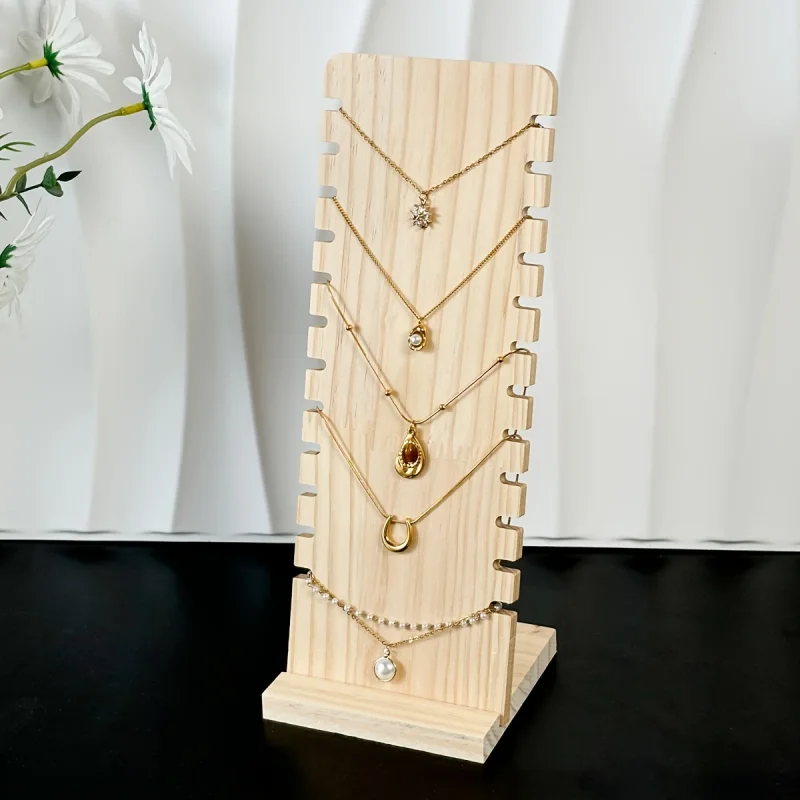 Wooden Necklaces Jewelry Rack Select S/M/L Earring Hair Organizador Bracelet Display L-shaped Bracelet Display