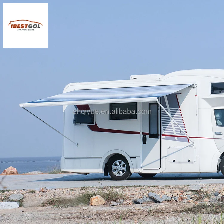 Ibestgol 6.0x2.5m  Factory Price Windproof RV Awning Electric & Manual Mode for Camper Trailer
