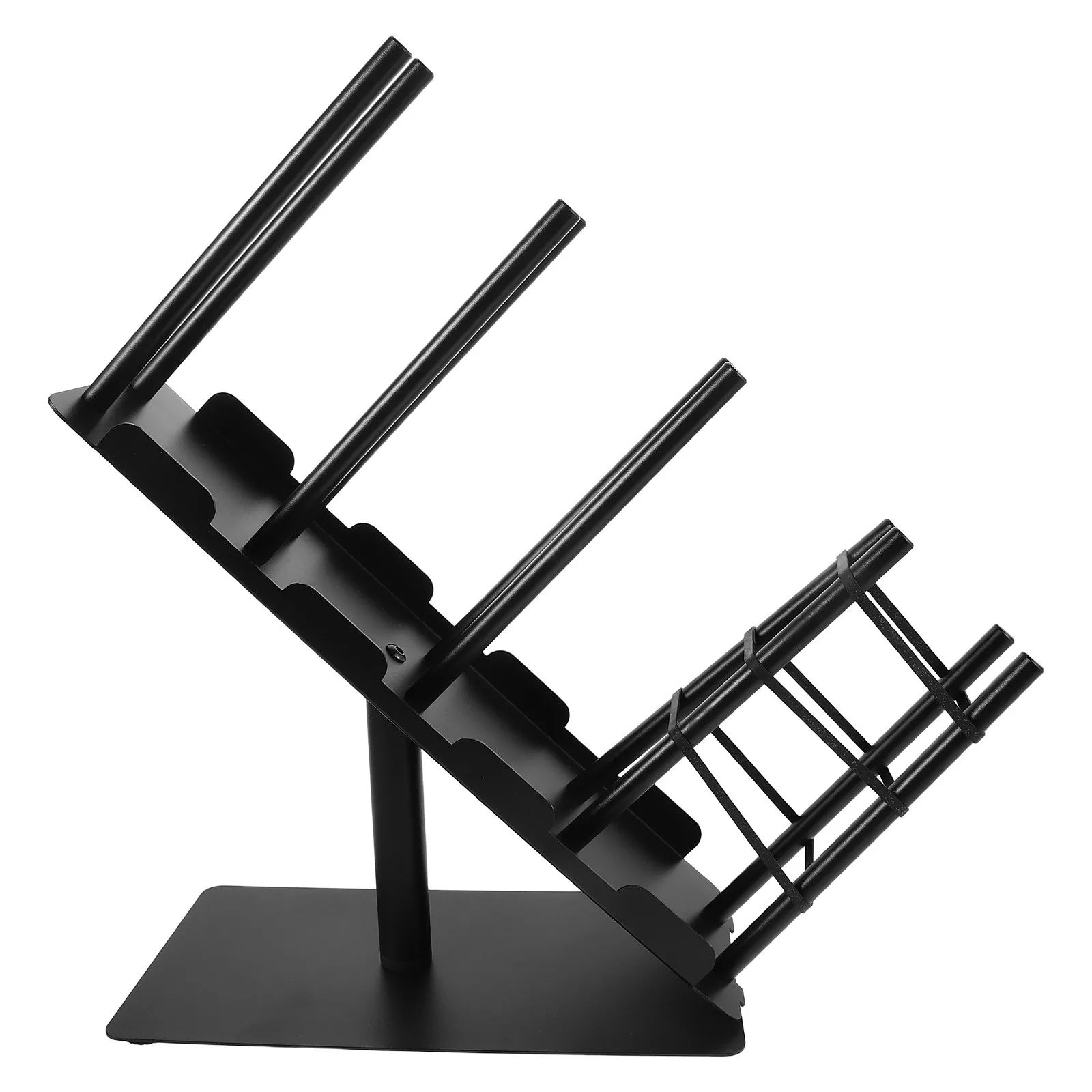 Detachable Metal Coffee Bar Cup and Lid Holder 4 Compartments Countertop Straw Dispenser Rack Commercial Coffee Station