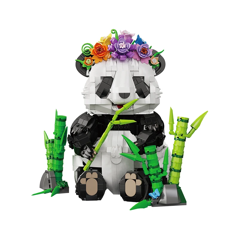 

1501 деталь конструктора «Бамбуковый лес и панда» KQ202: Модель для сборки, развивающая игрушка для детей и взрослых, подарок