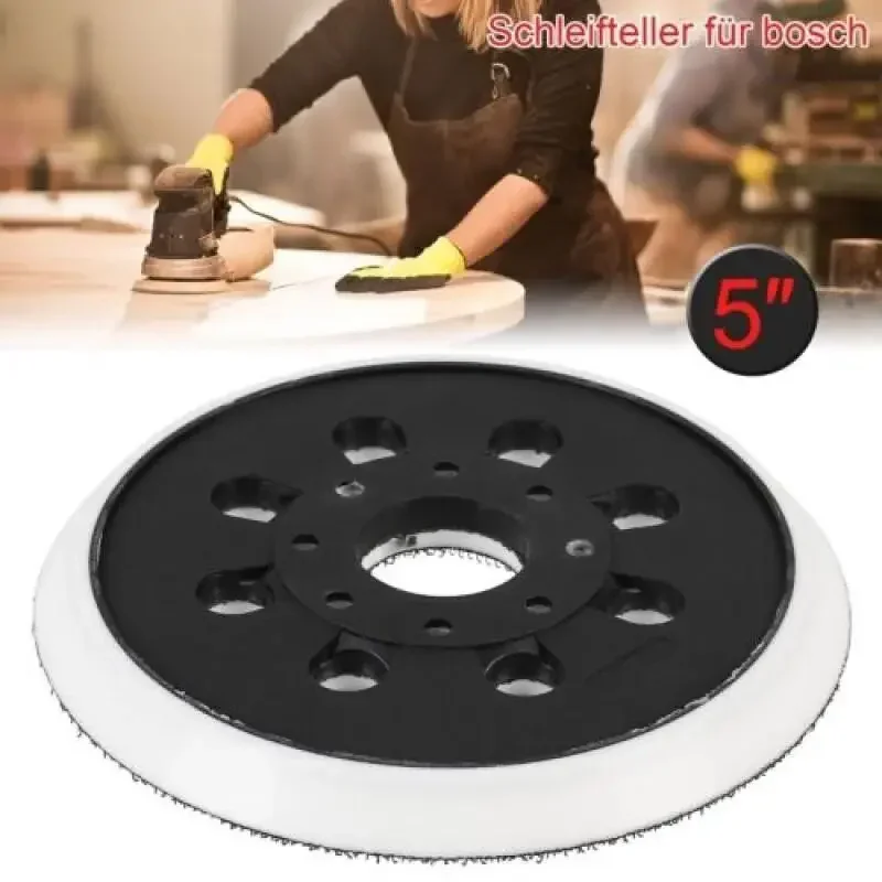 5 Inch 8 Hole Hook&Loop Replacement Orbital Sander Backing Pad for BOSCH Sander GEX 125-1 AE PEX 220A Turbo Grinding Machine view 2