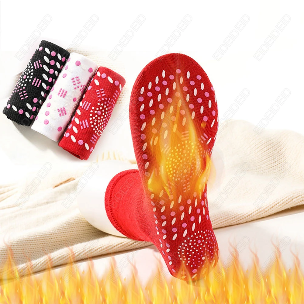 Tourmaline Self-Heating Socks Winter Warm Thermal Health Care Socks Slimming Health Short Sock Magnetic Therapy Socks man women