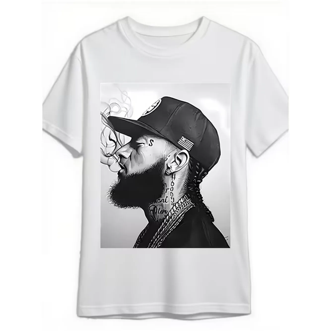 Mens Black Pattern T Shirt Loose Edition Heavy Cotton Short Sleeve Soft And Breathable Essential For Daily Leisure And Formal Dress Up Birthday Anniversary Gifts Versatile Street Style Durable Fashion Clothing Trendy Outfit