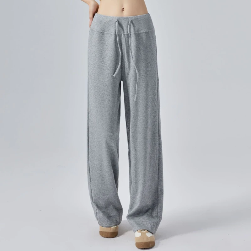 Women Comfy High Waist Yoga Pants Loose Fit Staight Wide-leg Sweatpants Lounge Trousers for Pilates Gym Casual Sweetwear Outfits
