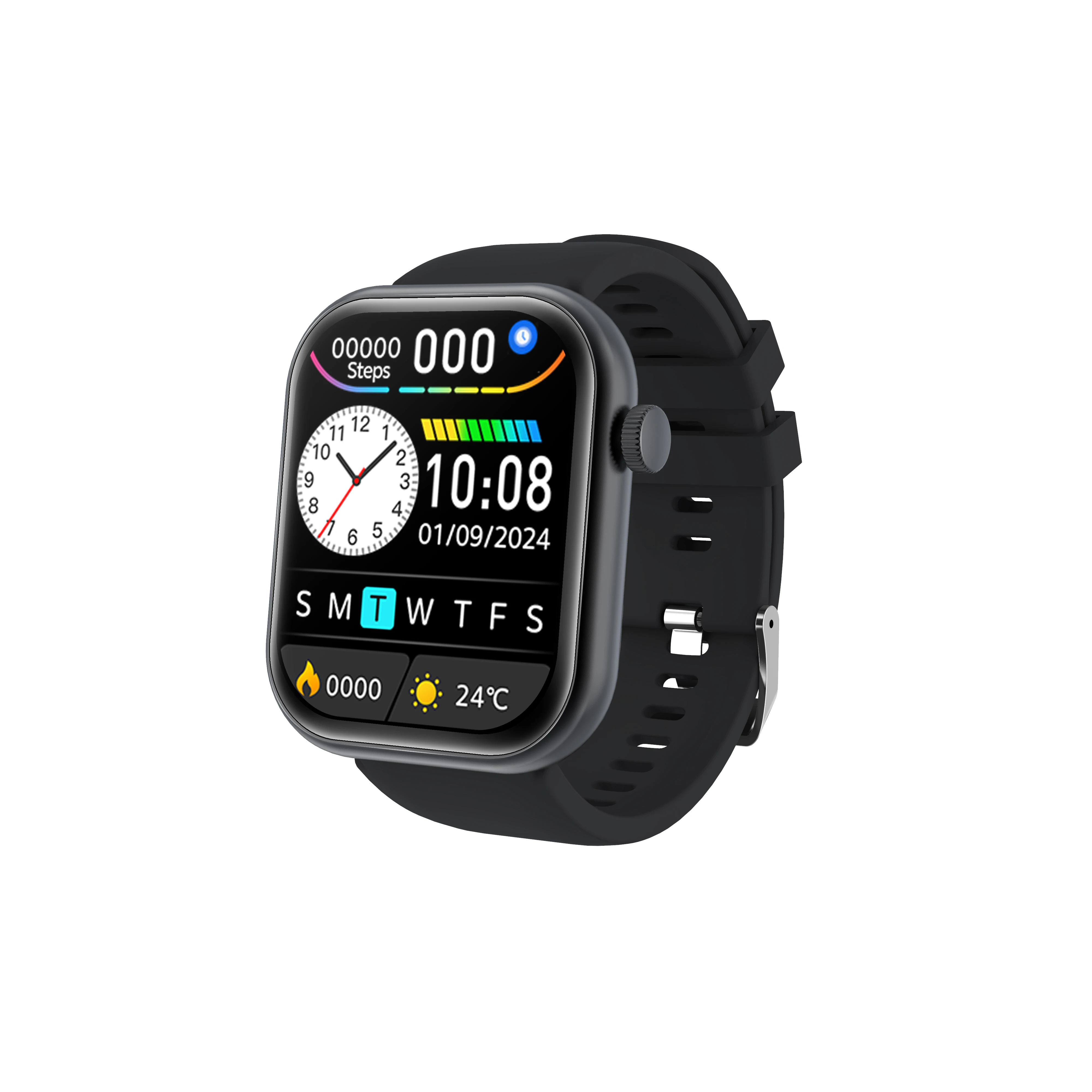 남녀 공용 스마트 워치 심박수 혈압 모니터 야외 스포츠 시계 칼로리 걸음 수 측정 사이클링 시계