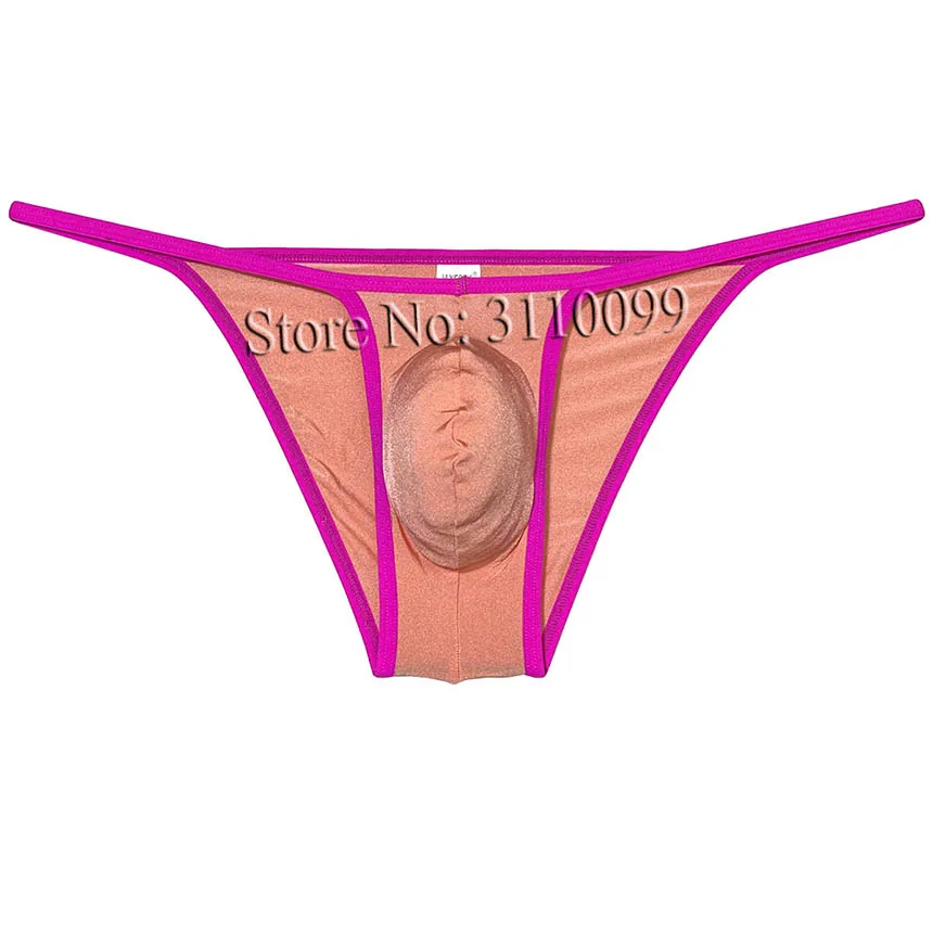 Męska lodowy jedwab z gąbką uwypuklającą Bikini Ultra cienka bielizna