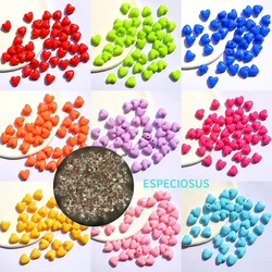 10MM Multi Color Acrylic Heart Shape Loose Beads DIY Jewelry Accessories Noctilucent Necklace Spacer Bracelet Making Departments