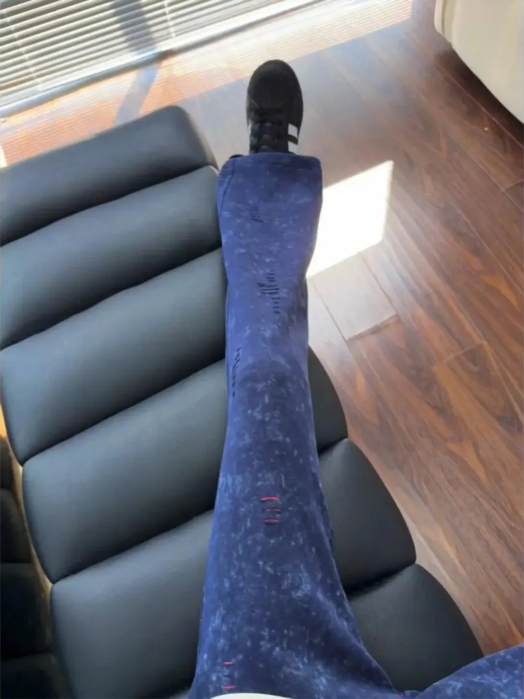 

Waed Denim Men's Sport Pants Autumn American Contrast Color Straight Leg Casual Trousers Cleanfit Hole Punching Loose Fit