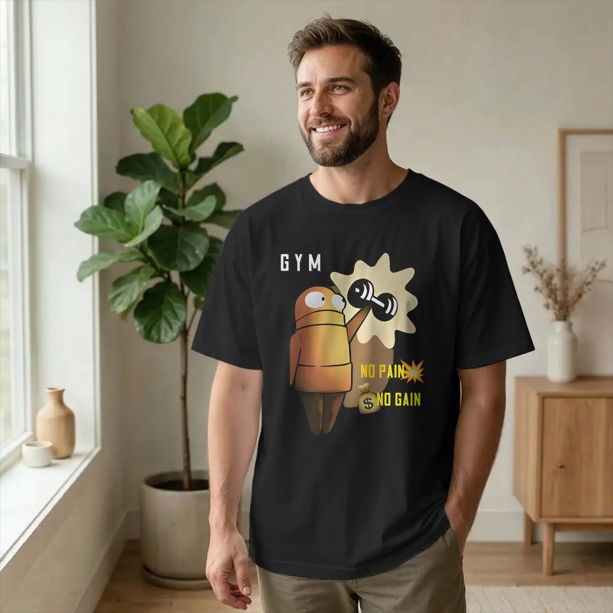 Men Join the R.E.P.O. GYM No Pain No Gain T Shirt Hot Game Repo Robot Cotton Merch Short Sleeve Round Neck Tee Plus Size T-Shirt