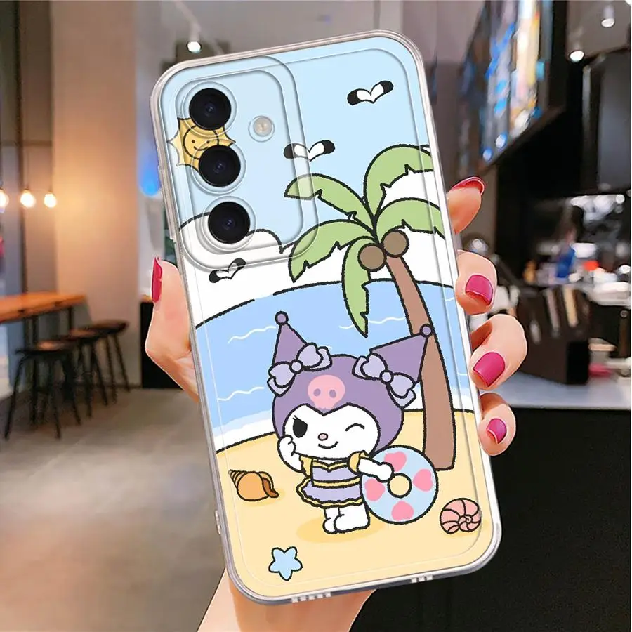 Sanrio Melody Kuromi funda de teléfono suave transparente para Samsung Galaxy A56 A52 A71 A04 A31 A02 A55 A73 A06 A50 A51 A54 A53 A50 A03 A72