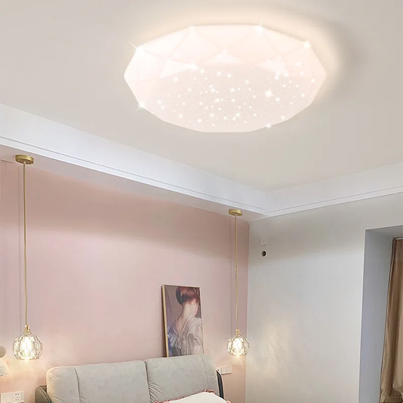 LED Ceiling Lamp for Dining Room 36W 24W Starry Sky LED Ceiling Chandelier Light Fixture for Living Room Bedroom Decor Lighting