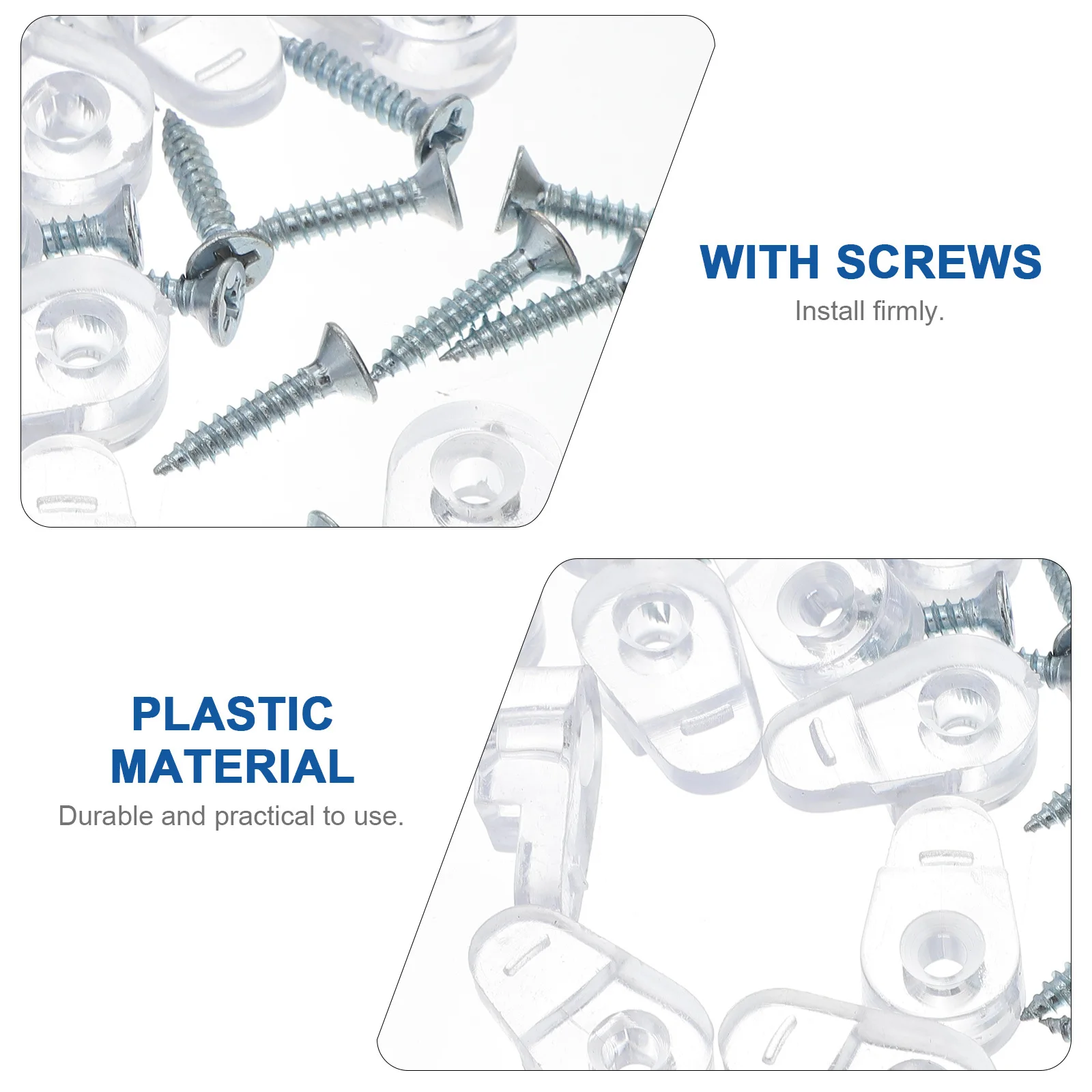 

20pcs Holder For Mirror Panels Fixing Mounting Brackets Clamp Hardware For Cabinet Door Wardrobe Installation Mirror Clips