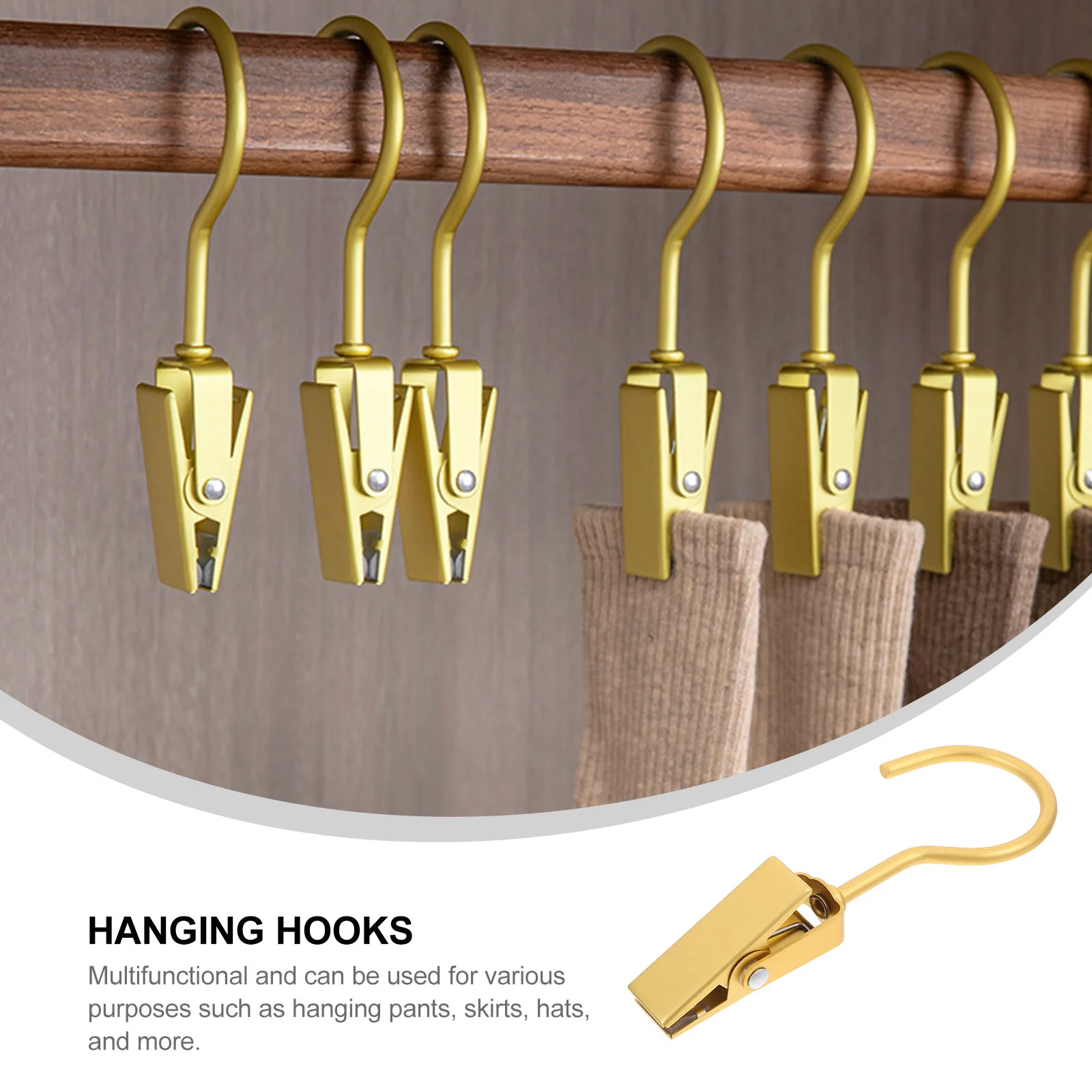 

Aluminum Alloy Pants Hanger Heavy Duty Clip Closet Organizer Space Saving Travel Laundry Hanger Hat Towel Bag Hanging Storage