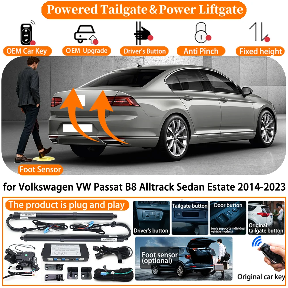 

Car Smart Powered Tailgate system for Volkswagen VW Passat B8 Alltrack Sedan Estate 2014-2023 Automatic Electric Power Tailgate