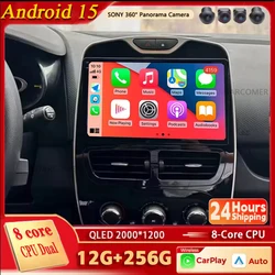 Android 15 For Renault Clio 4 BH98 KH98 2012 -2016 2K QLED Android Car Radio Multimedia Video Player GPS AI Voice CarPlay Stereo