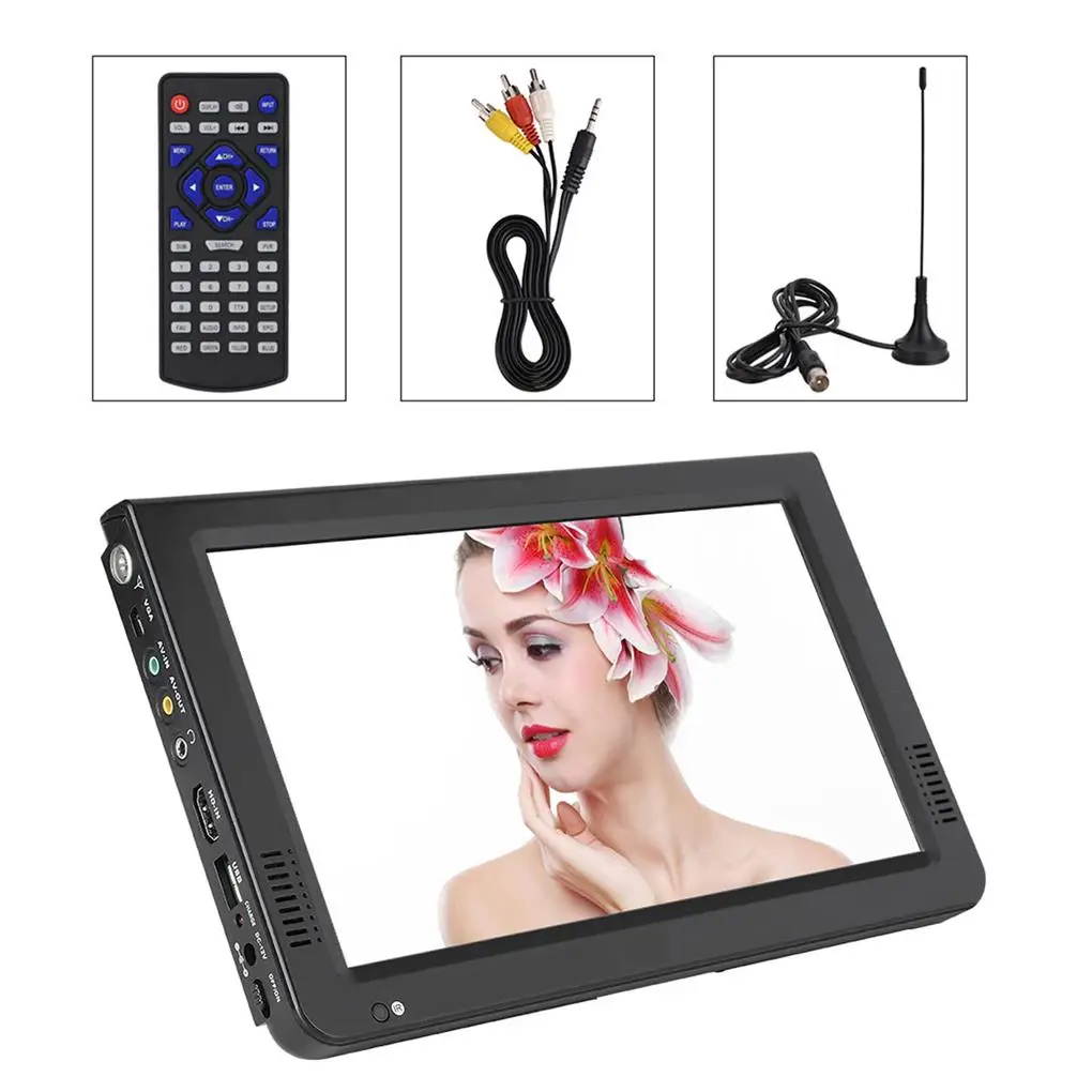 US Plug Portable Television 1080P Video Player Multifunctional TV