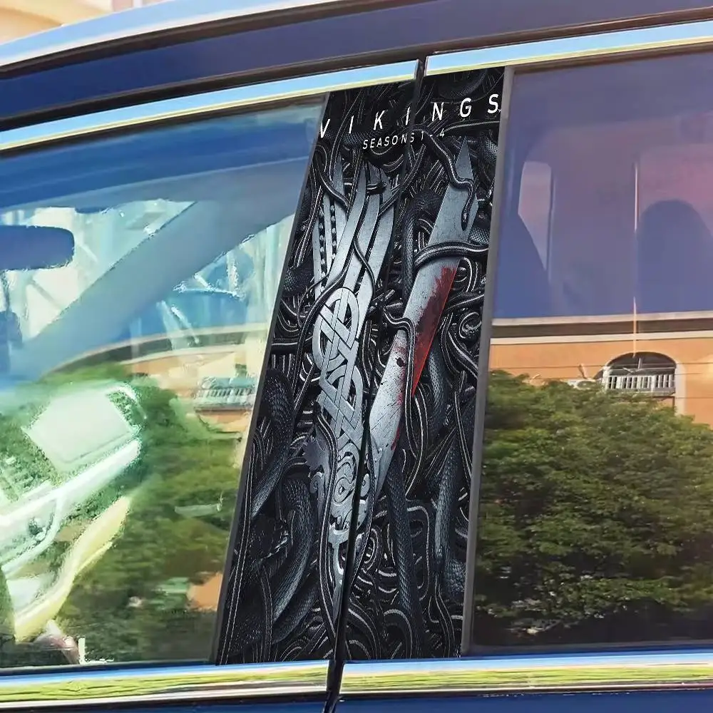 

Viking Vegvisir Odin Nordic 2 шт. автомобильная наклейка на автомобильную стойку B водостойкая модифицированная автомобильная дверная стойка декоративная наклейка