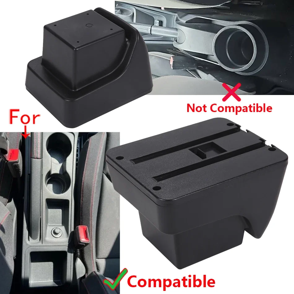 لمقعد إيبيزا مسند الذراع صندوق لمقعد إيبيزا 6j MK4 IV 6L مسند ذراع السيارة 2018-2025 صندوق تخزين أجزاء التحديثية الداخلية اكسسوارات السيارات #2