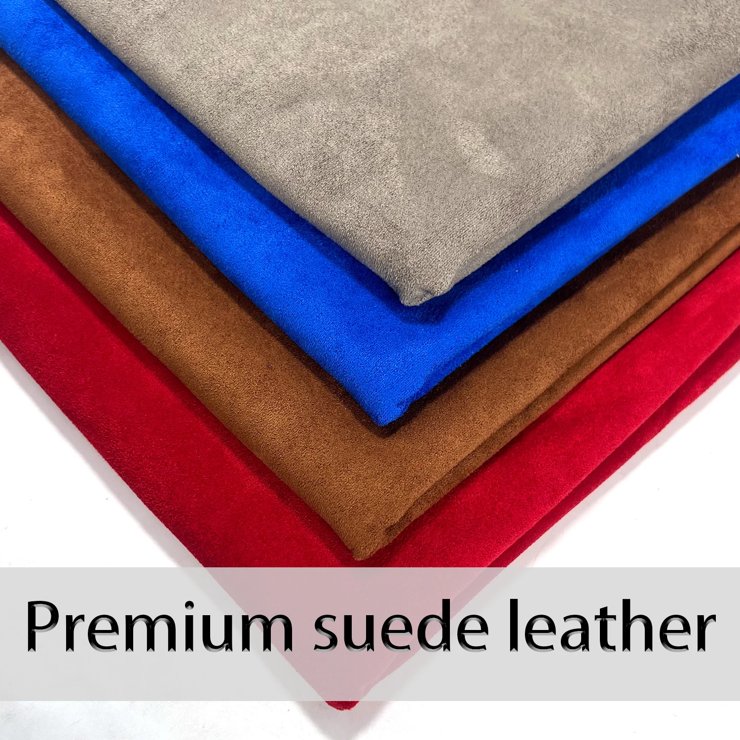 Tela de Cuero Sintético de Gamuza Sintética de 50x145cm, Suave y Elástica, de 0.6mm de Grosor, para Manualidades, Cojines de Sofá, Forro de Bolsos, Interiores de Automóviles