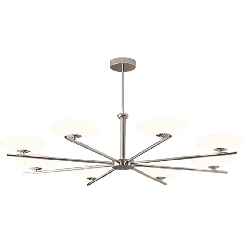 

French light luxury living room chandelier, retro cream wind in the ancient Nordic bedroom dining room light luxury retro