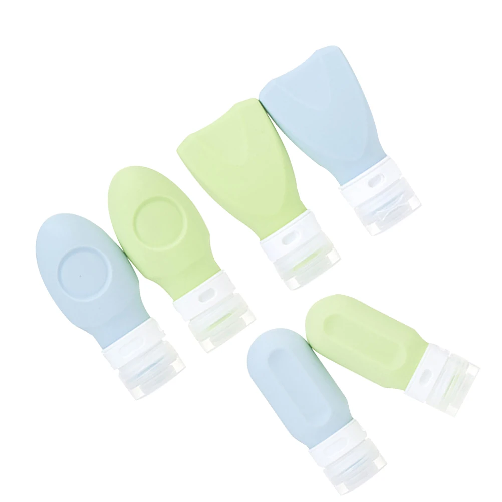 

6 Pcs Portable Travel Bottles Squeeze Lotion Dispenser Subpackage Reusable For Shampoo Lotion Liquid Soap Home Bathroom Hotel