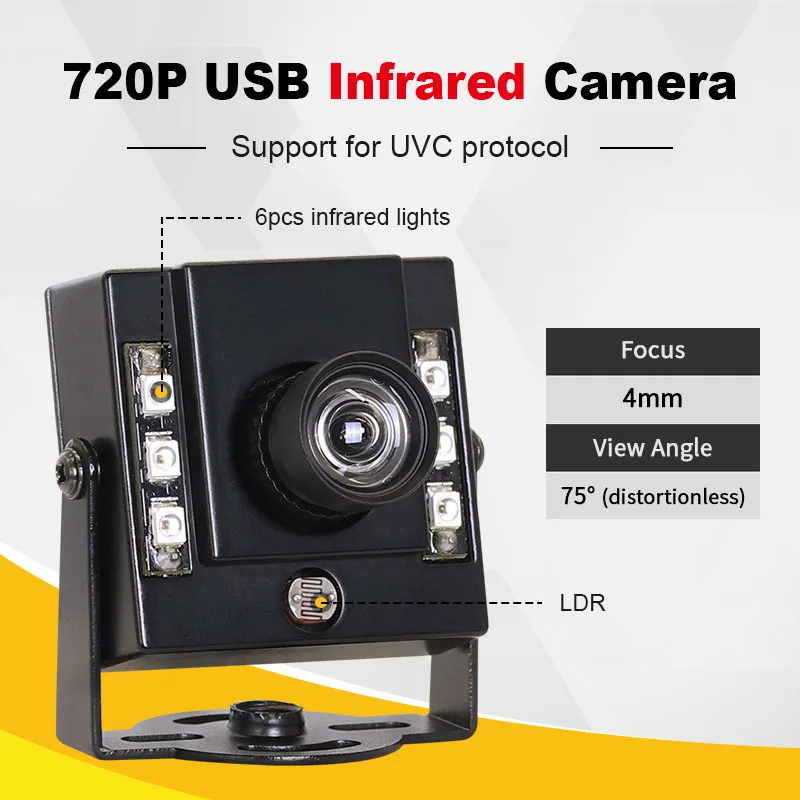3306 AI Vision Mini Camera 1080P USB Infrared Night Vision with Distortionless 4mm 75degrees OV2710 CMOS Sensor UVC Box Camera