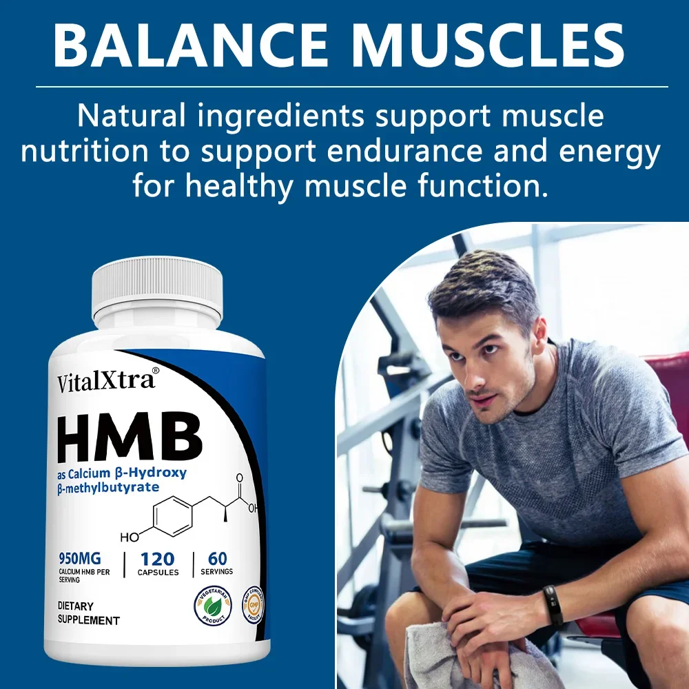 

Дополнительные капсулы HMB, содержит кальций, поддерживает функции мышц, способствует восстановлению и восстановлению мышц, вегане, без ГМО