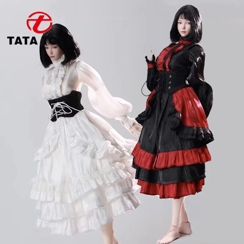 

1/6 Female dolls long sleeve cake dress fit 12'' action figure body model