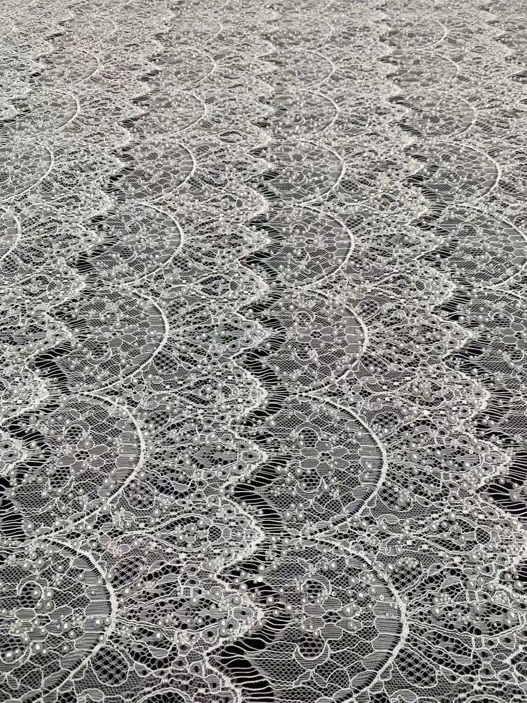 أسود الخرز الأفريقي العريس تول أقمشة الدانتيل 2026 جودة عالية الترتر التطريز الفرنسية تول الأربطة لخياطة الحفلات النيجيرية #6