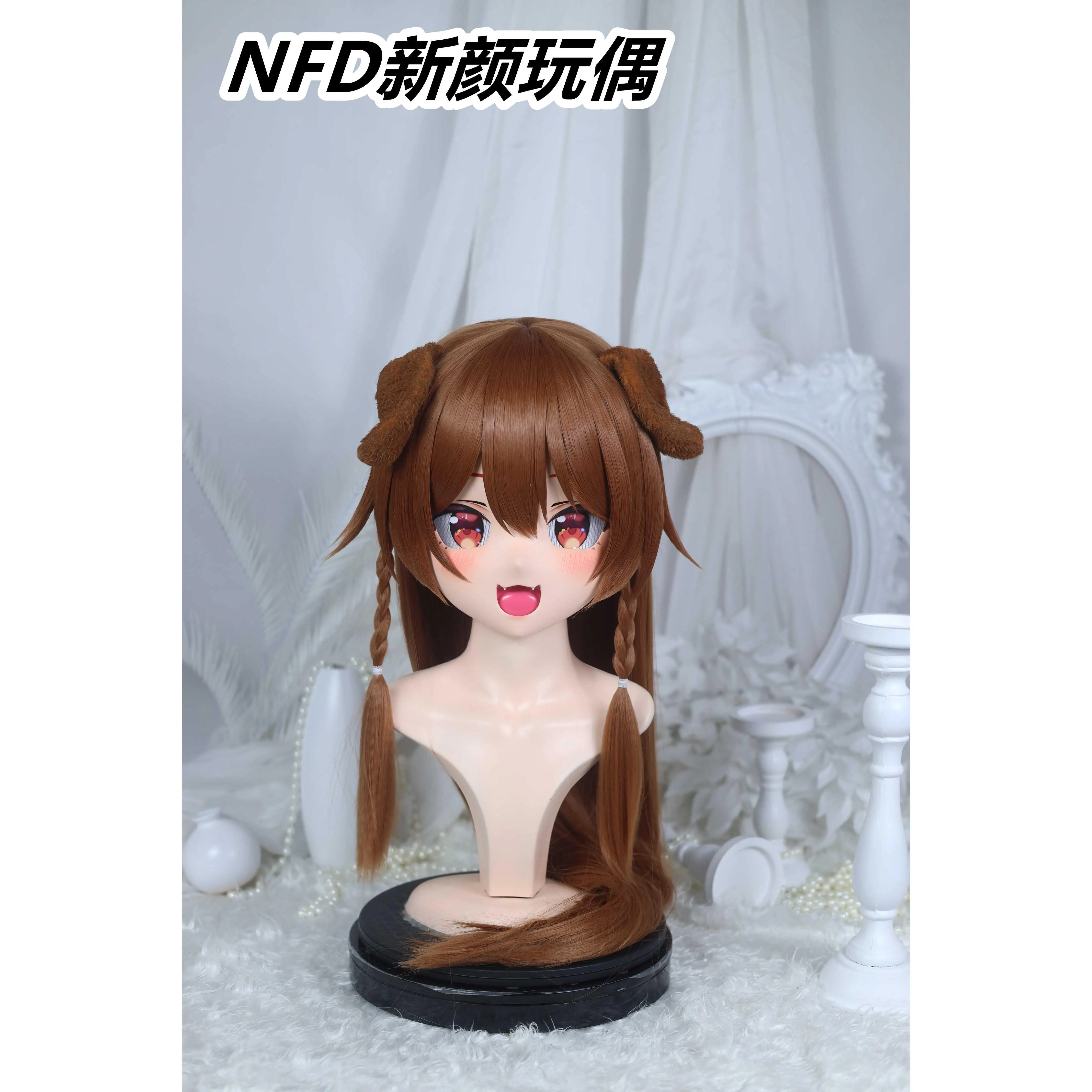 

Customize Character Female/Girl Resin Kig Full Head With Lock Anime Cosplay Japanese Anime Kigurumi Mask