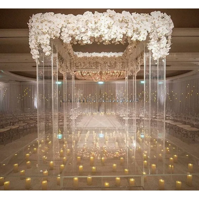 

Ceremony Decorative Square Clear Acrylic Aisle Pillars