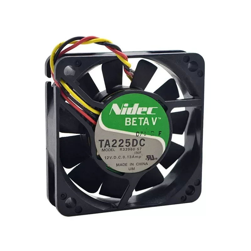 for Nidec R33960-57 6015 Dual Ball Bearing Server Silent Chassis Cooling Fan 12V 0.13A