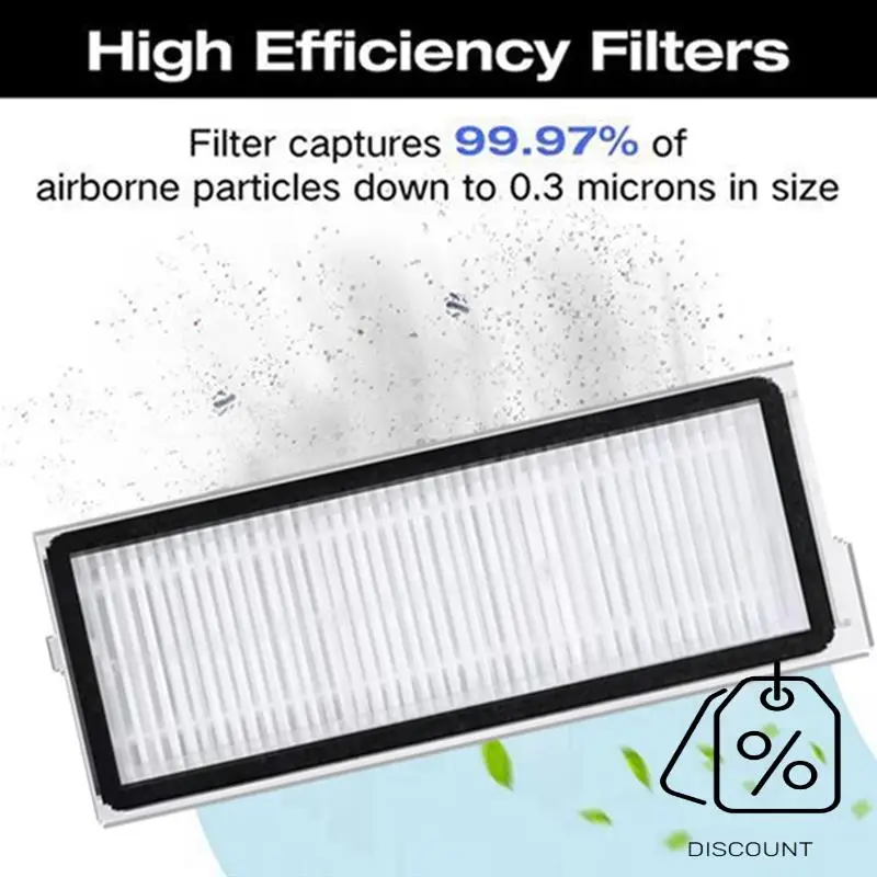 ABKR-أجزاء المكنسة الكهربائية لـ Roborock Qrevo Edge/Qrevo Edge S5A فرشاة جانبية رئيسية فلتر Hepa كيس لجميع الغبار ممسحة قماش تنظيف فعال