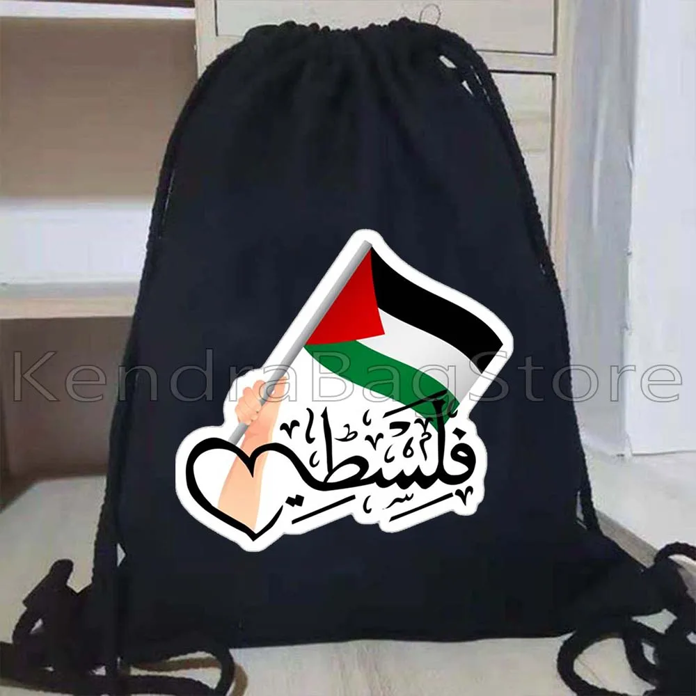 これはスイカではありません アル アクサ モスク キャンバス巾着バッグ サッカー バックパック タトゥーレス刺繍 アラビア語 ギフト サックパック ストリングバッグ