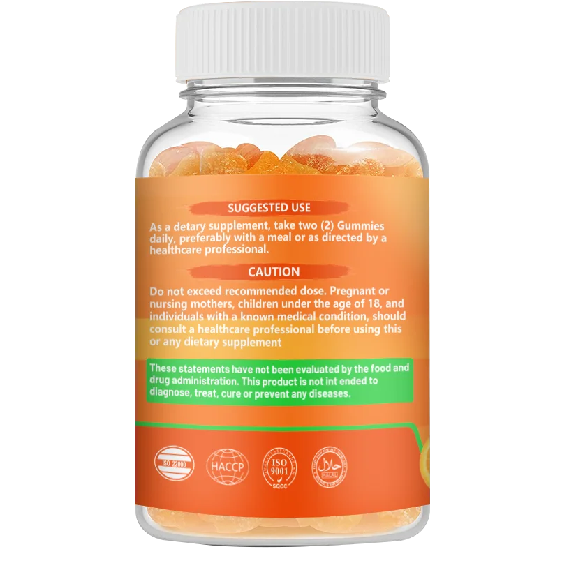 2023 New orange Vitamin C Gummy dietary supplement candy gummy candy Supplement  VC