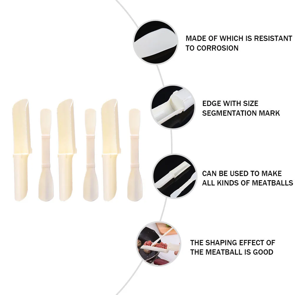 

3Sets Meatball Maker Plastic DIY Multifunctional Meatball Making Tool Fish Beef Kitchen Gadget for Uniform Sized Meat Balls