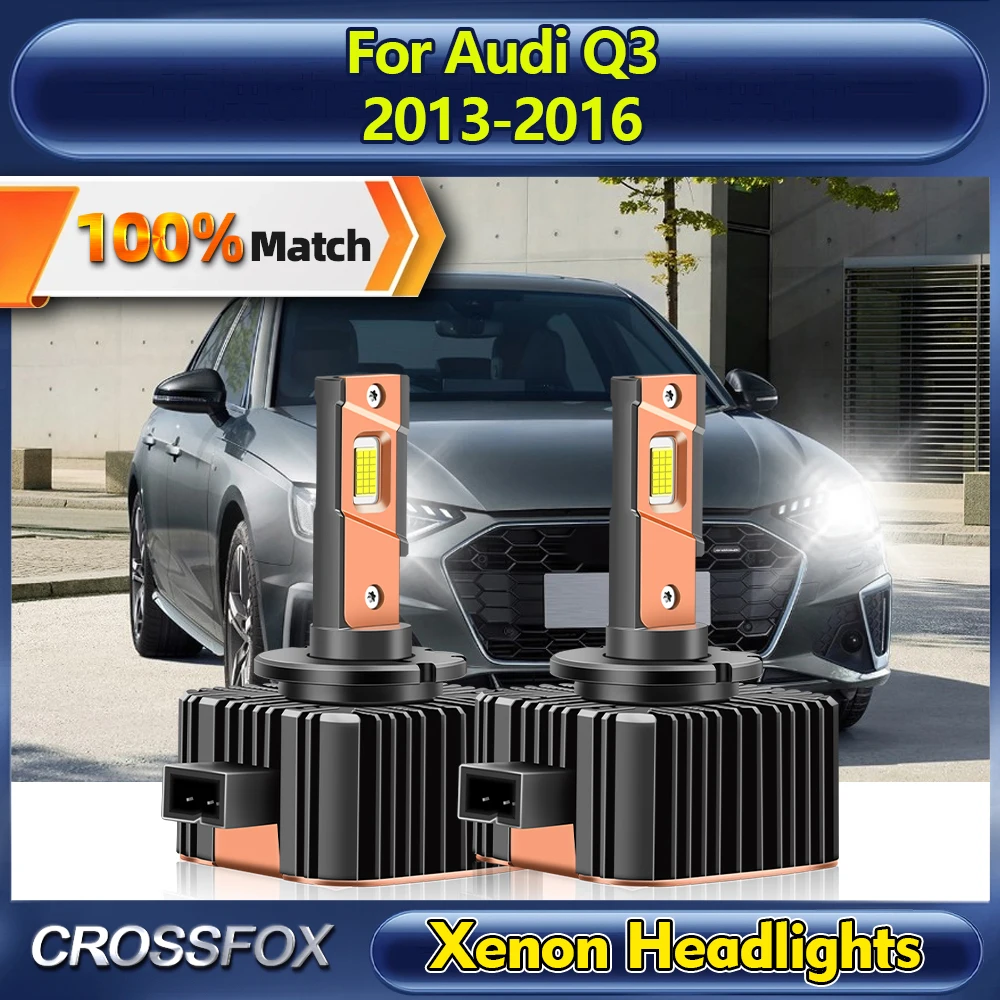 

30000LM D3S LED Car Headlight Bulbs 120W Auto HID Xenon Lamps 12V 6000K White Plug And Play For Audi Q3 2013 2014 2015 2016