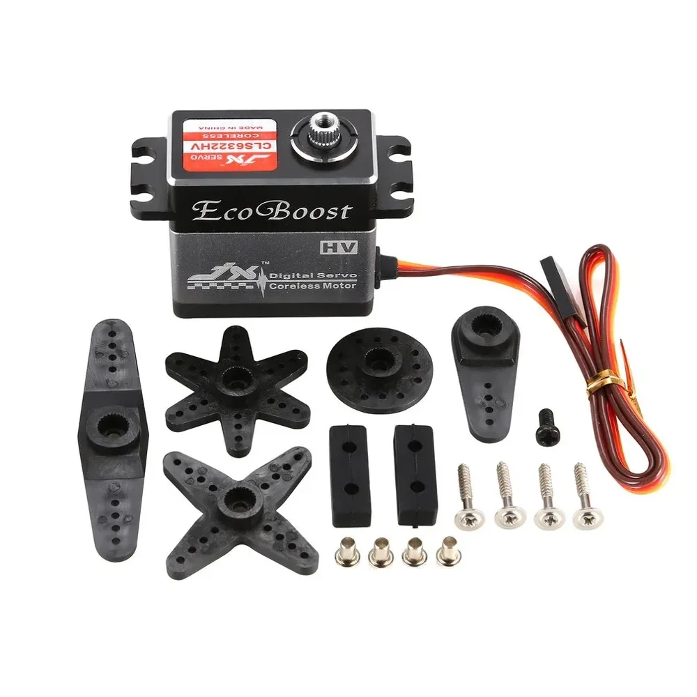 JX 21 kg kernloses digitales Servo 180 Grad CLS6322HV 6,0–7,4 V HV-Metallgetriebemotor mit 25 Zähnen Arm für RC-Car-Roboter-Flugzeughubschrauber