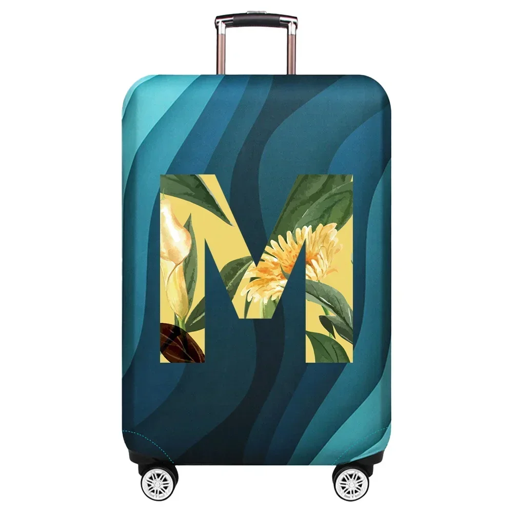 Stretch Fabric Luggage Protective Cover Dust Cover Anti-Scratch Suitcase Suit for 18-32 Inch Bag Floral Print Travel Accessories