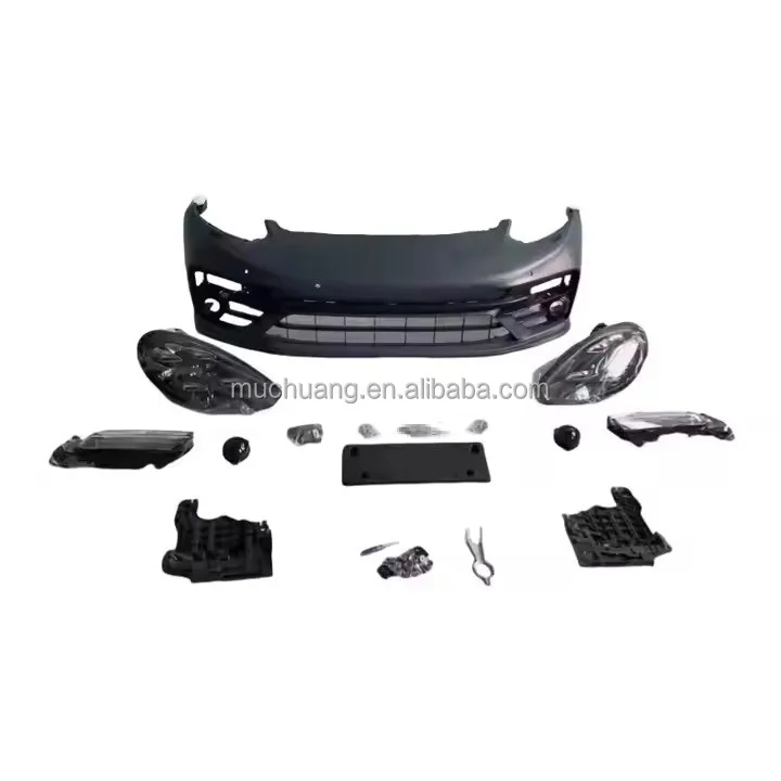 

For Porsche for Panamera 970 971 2010-2016 Body Kits ABS Plastic Front & Rear Bumper Upgrade Exhaust Cut-Outs New Condition