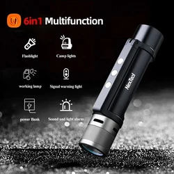 Xiaomi-linterna Led de enfoque de alta potencia, linterna de Camping de 1000LM, linterna subacuática USB, potente linterna táctica para bicicleta