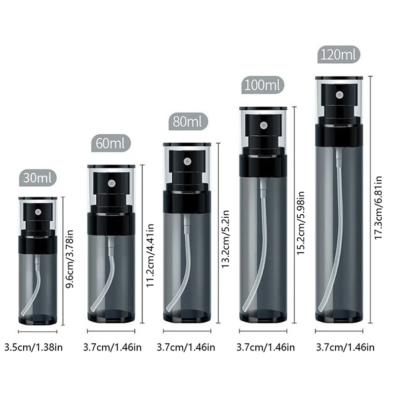 30/60/80/100/120ml Refillable Spray Bottle Perfume Cosmetic Face Hydration Portable Sub-Bottling Small Watering Can for Travel