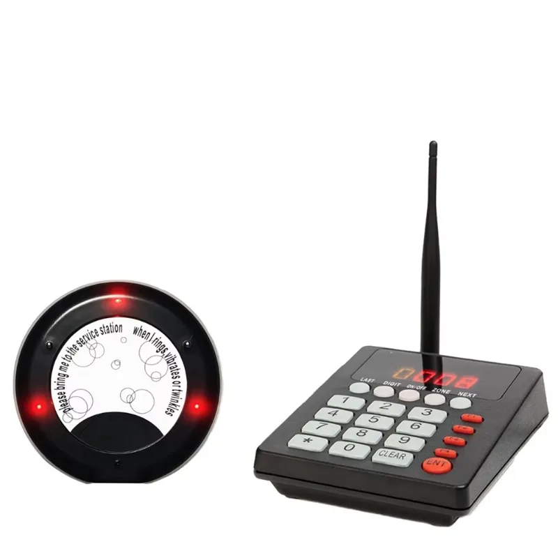 Waterproof Wireless Restaurant Cafe Guest Paging System Vibration Food Court Queue Management