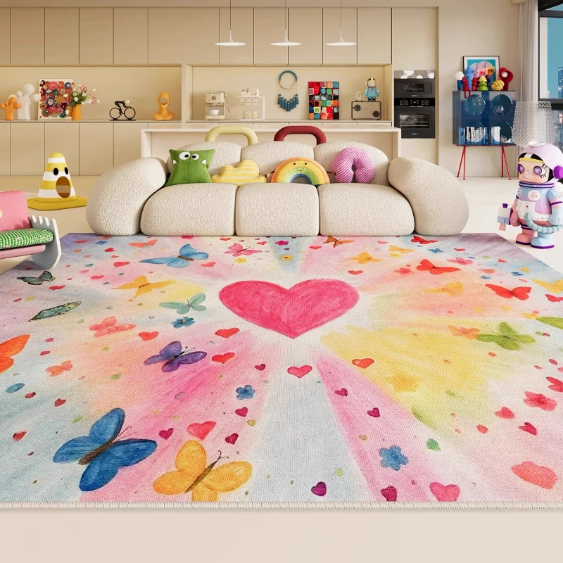 Dopamine Color Carpets for Living Room Large Area Bedroom Decor Soft Carpet Washable Cloakroom Floor Mat Anti-slip Bedside Rug