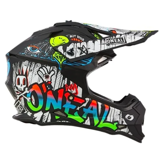 2SRS Helmet Adult Rancid for motorcycle riding ABS plastic matte black lightweight and DOT certified