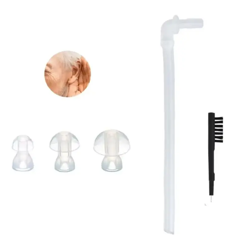 

1set Hearing Aids Accessories New Hearing Aid Earplug Ear Plugs Eartips Domes with Sound Tube Tubes + Domes (L M S) Size