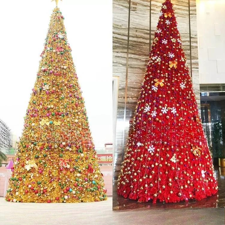 Large White Frame Christmas Tree Set 4M 5M 6M 7M 8M 9M 10M 12M Multi Color Mall Hotel Holiday Decor Supplies